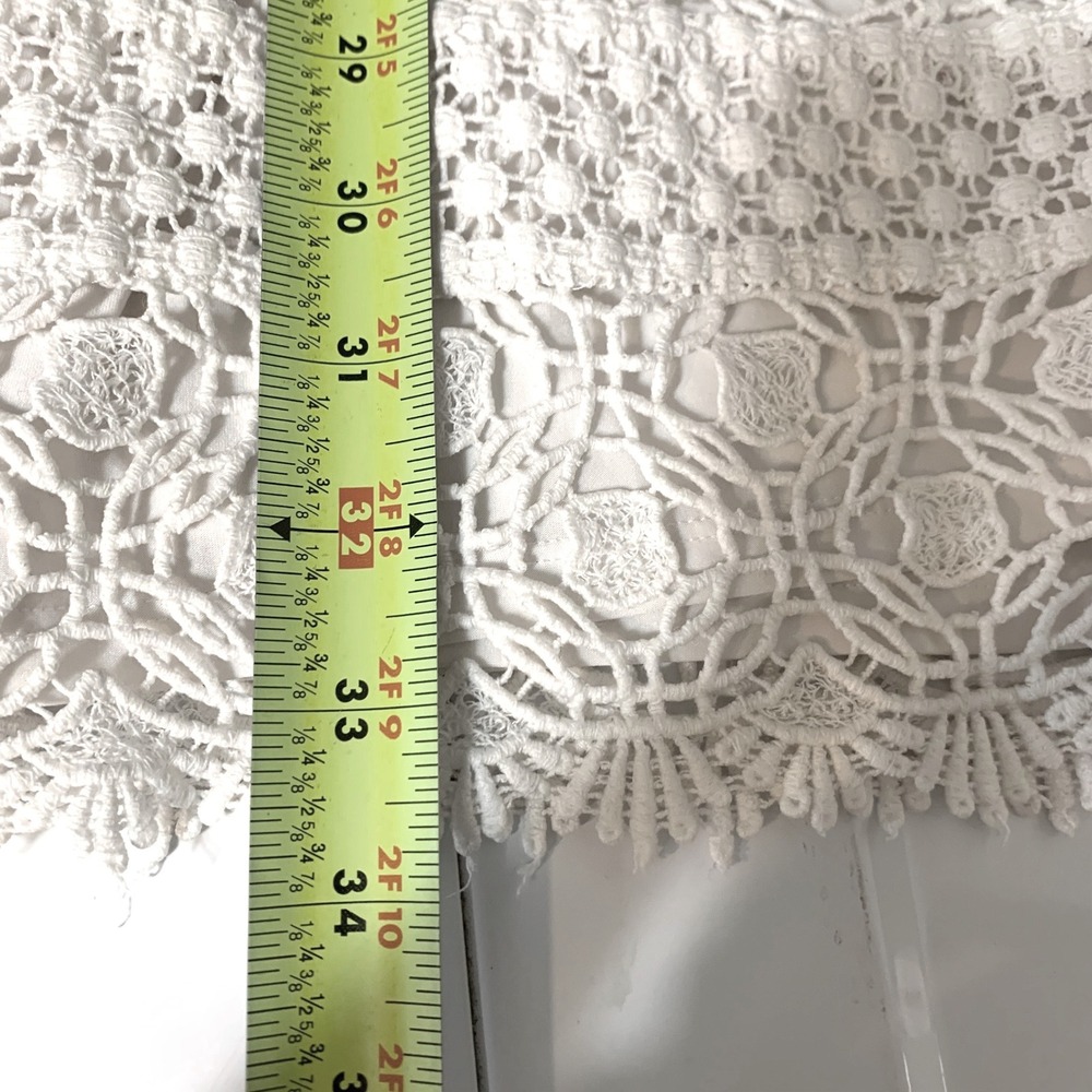 White House Black Market Crochet Lace Dress 2 White Sleeveless‎ Shift Mini Chic - Picture 9 of 9
